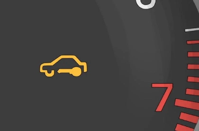 Car With Key Symbol On Dashboard