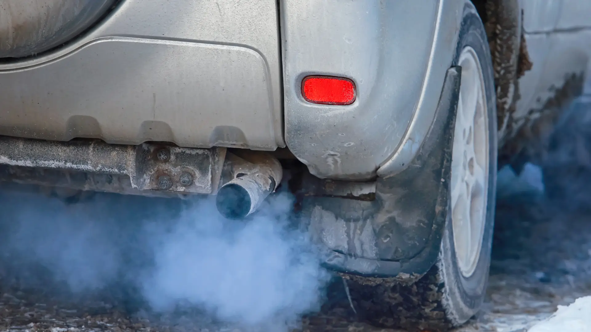 Blue Smoke from Car Exhaust