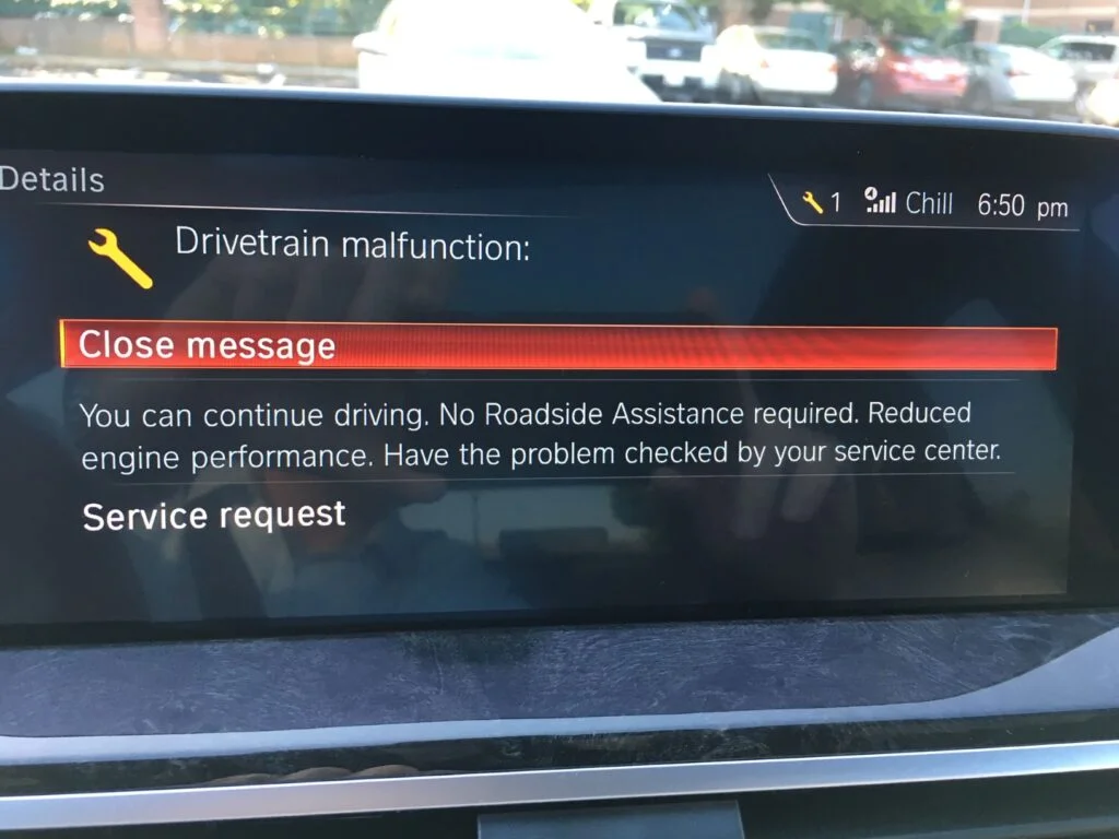 bmw x3 drivetrain malfunction